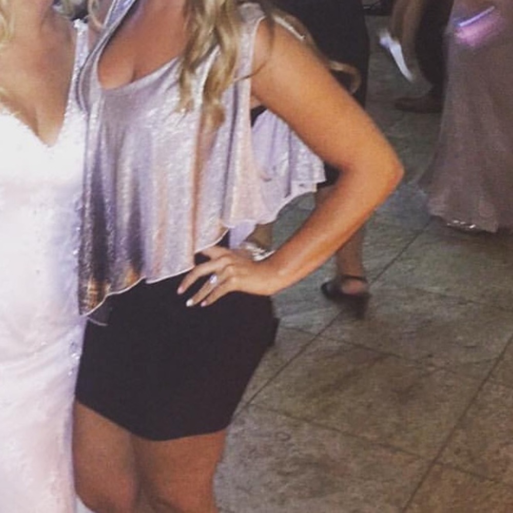 Silver/Gold And Black Mini Dress